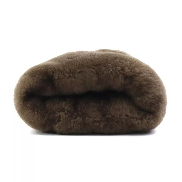 Auth HERMES Hand Muff Hand Warmer Brown Leather/Fur - Picture 5 of 9